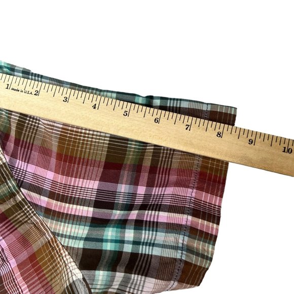 Prana Shirt Mens Small Plaid Short Sleeve Button Front Chest Pocket Casual - Picture 6 of 8